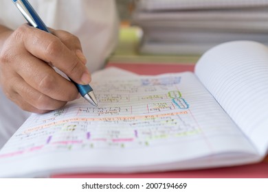 Hands Student Writing Homework Note Testing Stock Photo 2007194669 ...