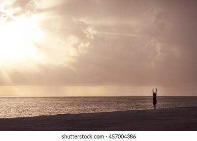 Hands up sunset