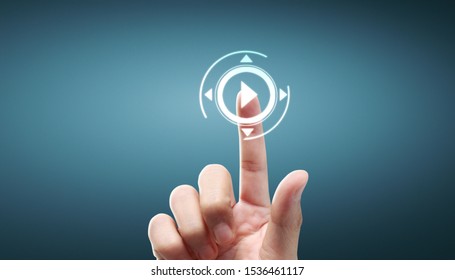 Hands touching button screen interface global connection customer networking data exchanges - Powered by Shutterstock - Get 15% off with code: PIKWIZARD15