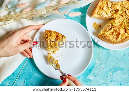 Similar – Image, Stock Photo Apple baking cake Cake