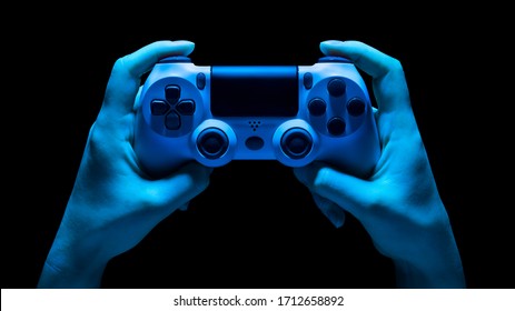 Hands Video Game Gamepad Neon Lights Stock Photo 1712658892 | Shutterstock