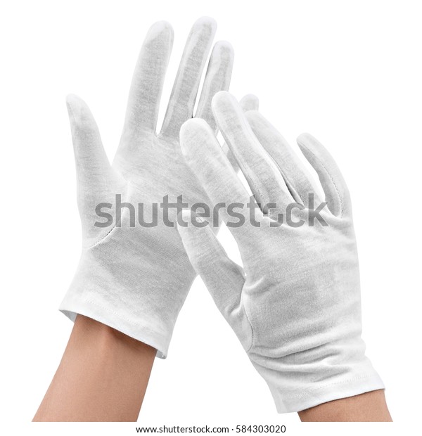 Hands White Gloves Isolated On White Stock Photo 584303020 | Shutterstock