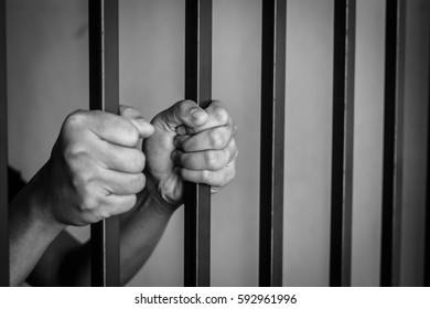 Hands Woman Behind Jail Bars Selective Stock Photo 592961996 | Shutterstock