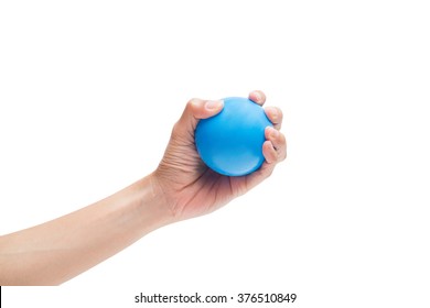 Hands Of A Woman Holding A Stress Ball 