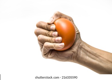 Hands of a woman squeezing a stress ball  - Powered by Shutterstock