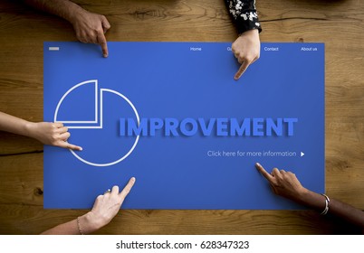 Hands working on network graphic overlay billboard on table