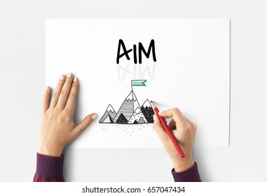 Hands working on notepad network graphic overlay