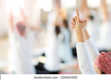 Hands In Yoga Kundalini Symbolic Gesture.