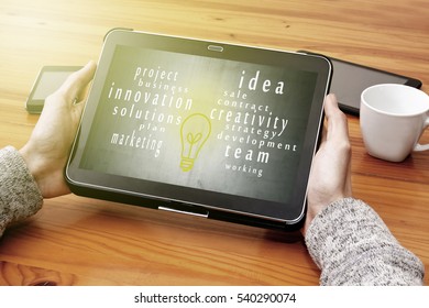 hands of young with the concept of creativity and ideas