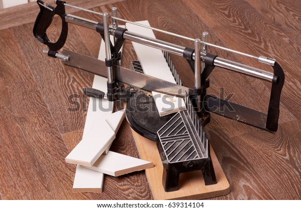 Handsaw Mitre Box On Linoleum Floor Stock Photo Edit Now 639314104