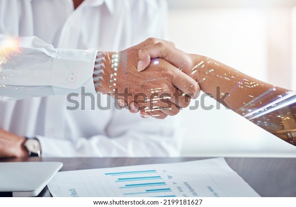 Handshake B2b Business Meeting Business People Stock Photo 2199181627 ...