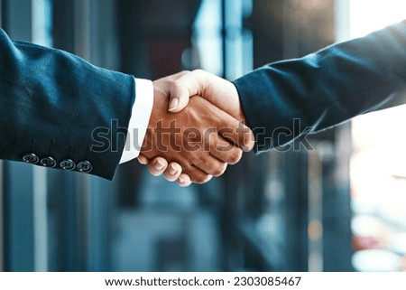 Handshake, business people and partnership, agreement and support with networking, welcome and introduction. Hiring, recruitment and promotion with corporate team shaking hands and collaboration