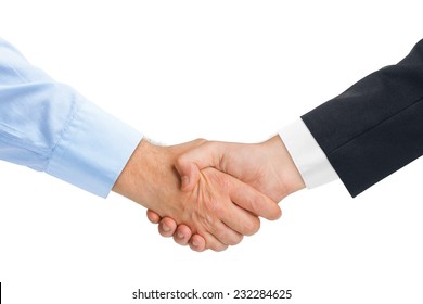 Handshake Hands Isolated On White Background