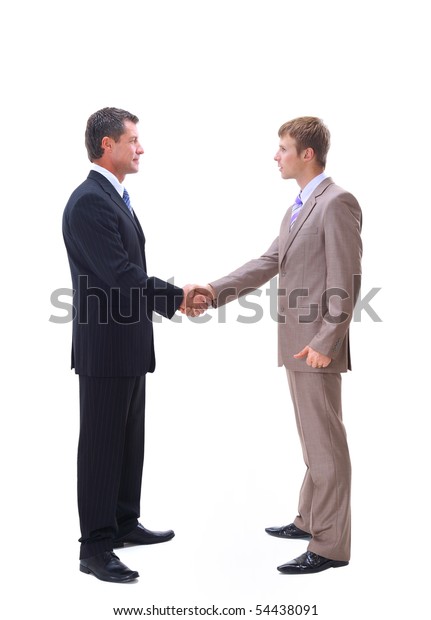 Handshake Isolated Over White Background Stock Photo 54438091 ...