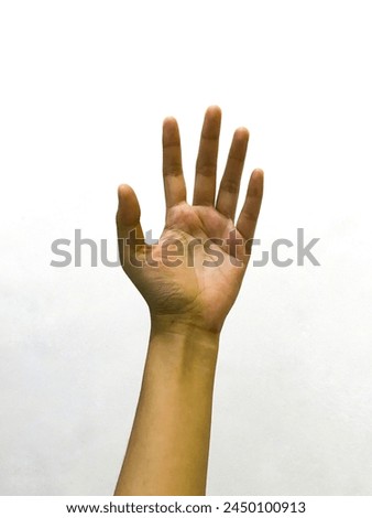 Handsign isolated on a white background.