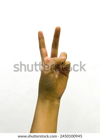 Handsign isolated on a white background.