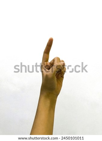 Handsign isolated on a white background.