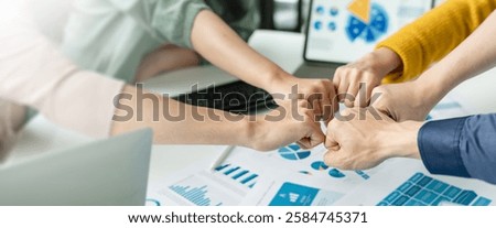 Hands,join or stack and group of business people in office for team building, motivation and solidarity.Diversity people hands join empower partnership teams connect volunteer community.