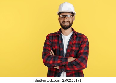 Ingeniero barbudo guapo o