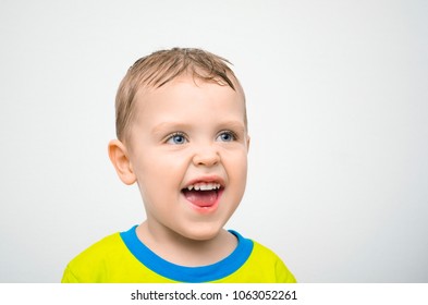 Handsome Beautiful Little Boy Teeth Smile Stock Photo 1063052261 ...