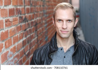 Handsome blond man close up with copy space - Powered by Shutterstock