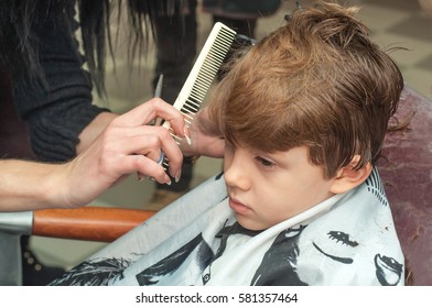 Boys Short Haircut Long Bangs Images Stock Photos Vectors