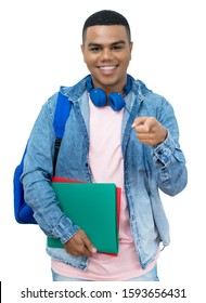 Handsome Brazilian Male Student With Braces On Isolated White Background For Cut Out