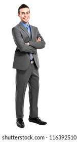  Handsome Businessman Full Length Portrait