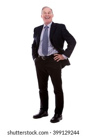 handsome caucasian man wearing business suit on white background