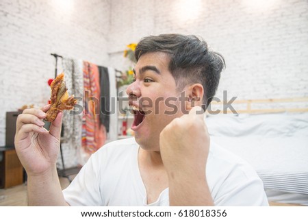 chubby asian man Wiping off sperm