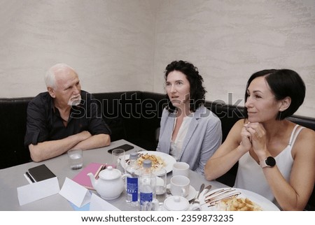 Similar – Image, Stock Photo old men among themselves