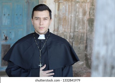 Handsome Ethnic Classic Catholic Priest 