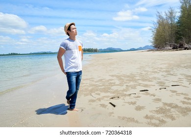 Handsome guy posing -looking away