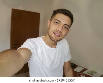 Guy selfie white Man Takes