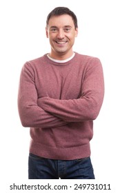 Handsome Happy Man Isolated On A White Background