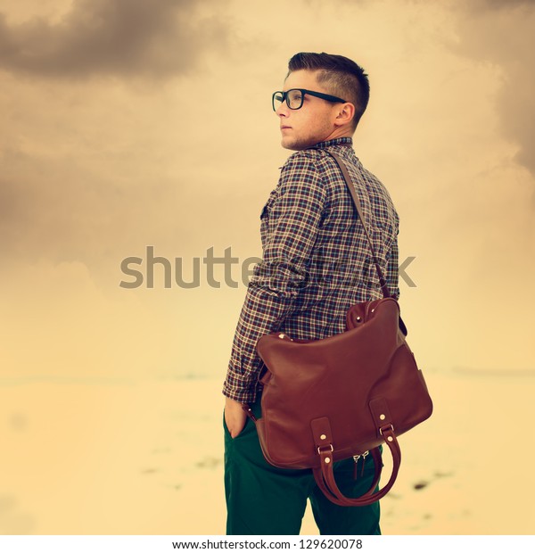 hipster man bag