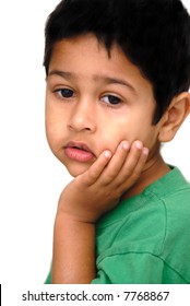 An Handsome Indian Kid Very Sad