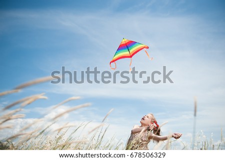 Similar – Image, Stock Photo Father and son playing in the park