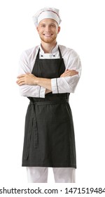 Handsome Male Chef On White Background