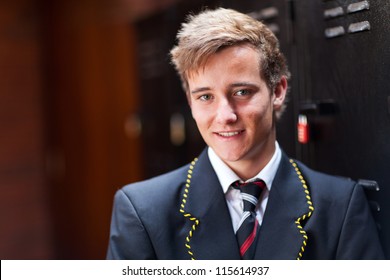 Handsome Male High School Student Portrait