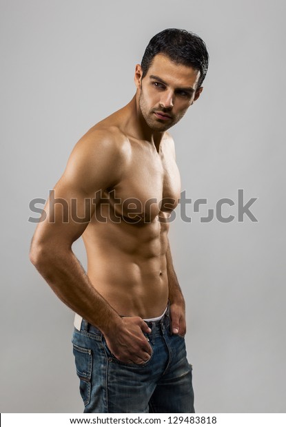 Handsome Male Model Portrait Stock Photo (Edit Now) 129483818