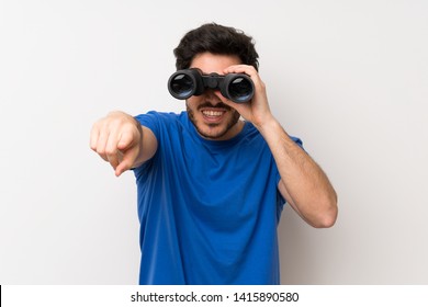 Handsome Man With Black Binoculars