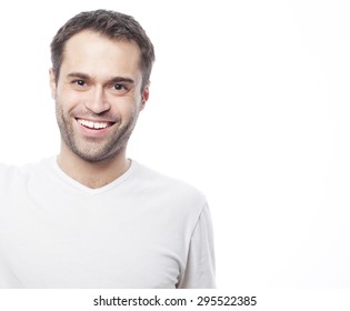 Handsome Man Blank White Shirt Happy Stock Photo 295522385 | Shutterstock