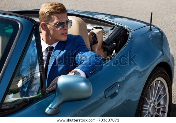 Handsome Man Car Businessman Stock Photo 703607071 | Shutterstock