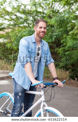 Image, Stock Photo Casual guy Lifestyle Joy