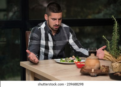 Handsome Man Is Disgust About His Food