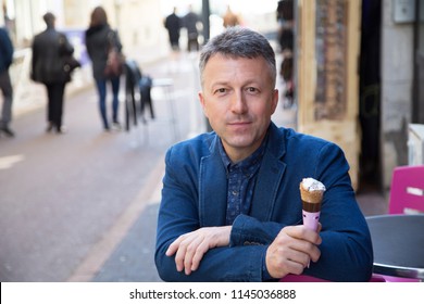 Old Man Eating Ice Cream Images Stock Photos Vectors Shutterstock