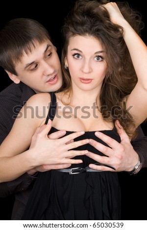 men holding breasts Men holding breasts
