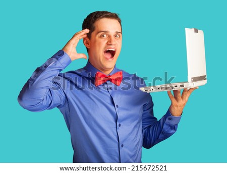 Similar – Image, Stock Photo Portrait of kid with note papers stuck on body