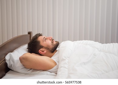 Man Laying Bed Images Stock Photos Vectors Shutterstock